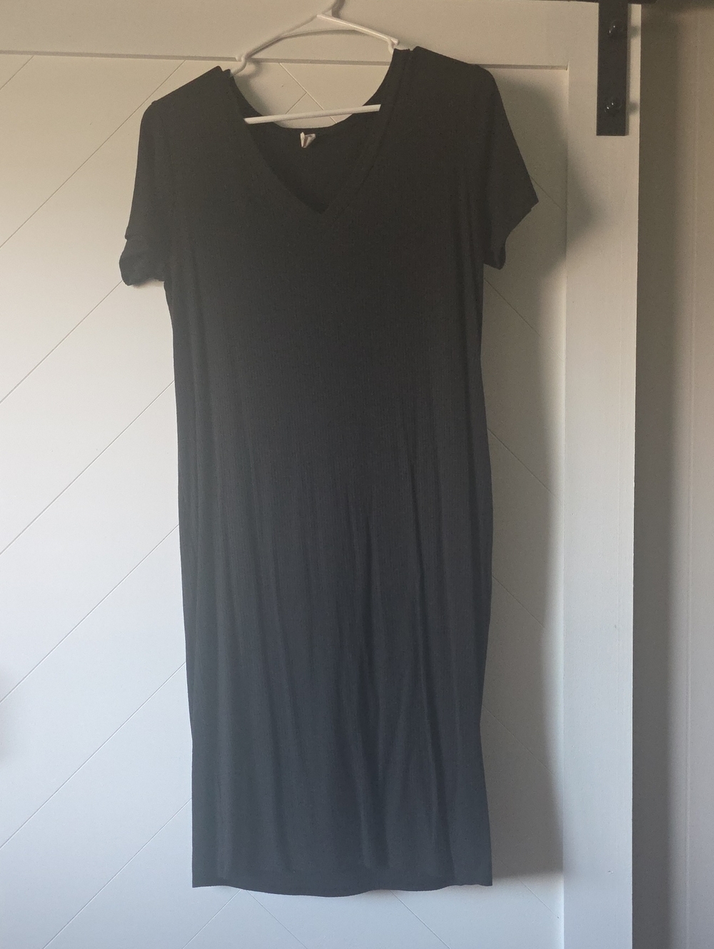 Pinkblush Maternity Black V-Neck Midi Dress